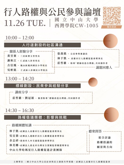 【113.11.26】行人路權與公民參與論壇圖片
